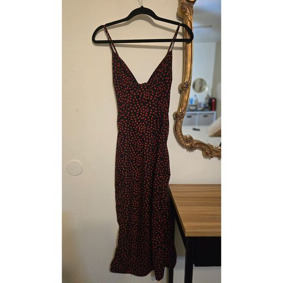 NASTYGAL High Slit Fitted Polka HEART Dress - Picture 2 of 3